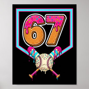 Póster Vender helado goteo número 67 jugador cumpleaños 6