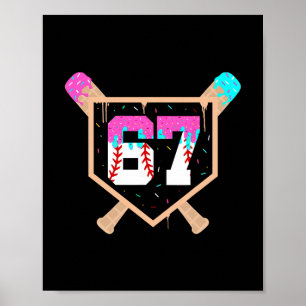 Póster Vender helado goteo número 67 jugador cumpleaños 6