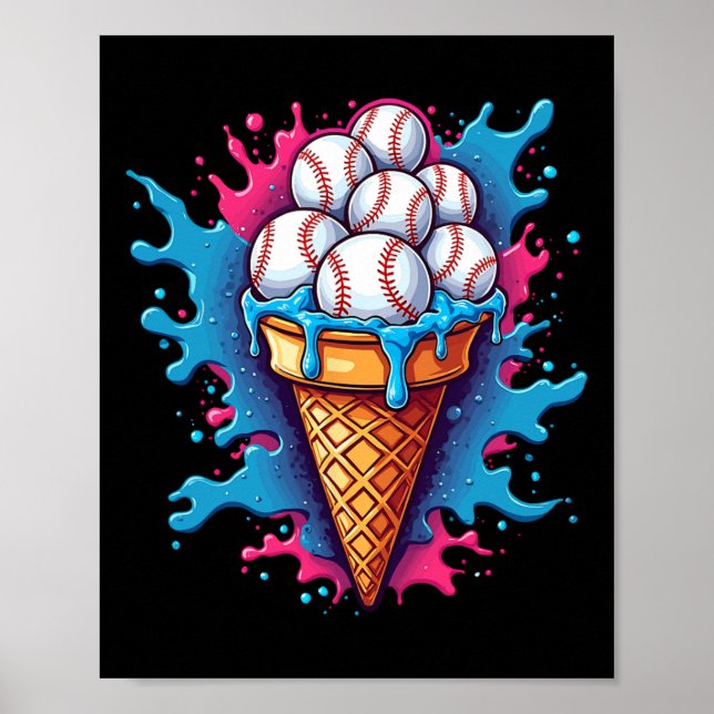 Póster Vender Ice Cream Cum Sports Lover Design (Frente)