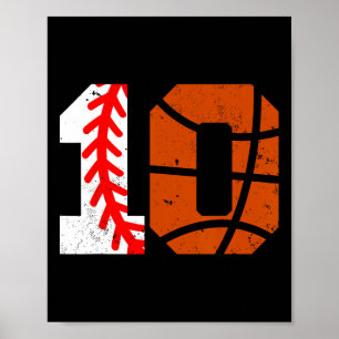 Póster Vender Jersey Número 10 de Sketll Divertido Cumple