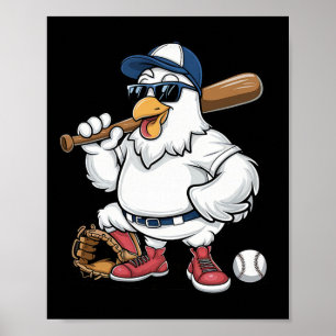 Póster Vender jugando a la gallina Diseño divertido de de