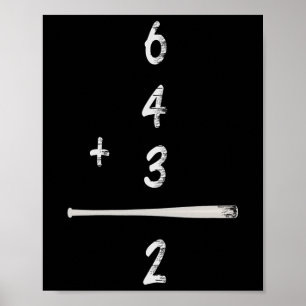 Póster Vender Matemáticas 6 4 3 2 Doble Jugada Camiseta S