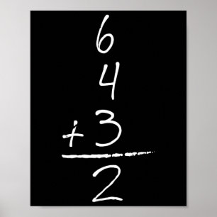 Póster Vender Math 6 4 3 2 Doble Juego Softll Inspirado