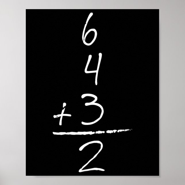 Póster Vender Math 6 4 3 2 Doble Juego Softll Inspirado (Frente)