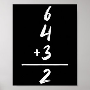 Póster Vender Math 6 4 3 2 Doble Juego Softll Inspirado e