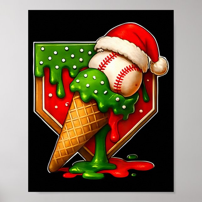 Póster Vender Navidad Navidad Vender Helado Goteo Chicos  (Frente)