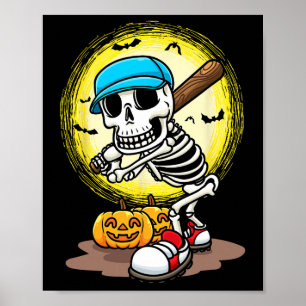 Póster Vender Player Skeleton Softll Niños Halloween Niño