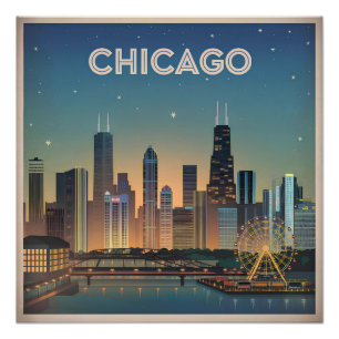 Póster Vendimia de Chicago USA
