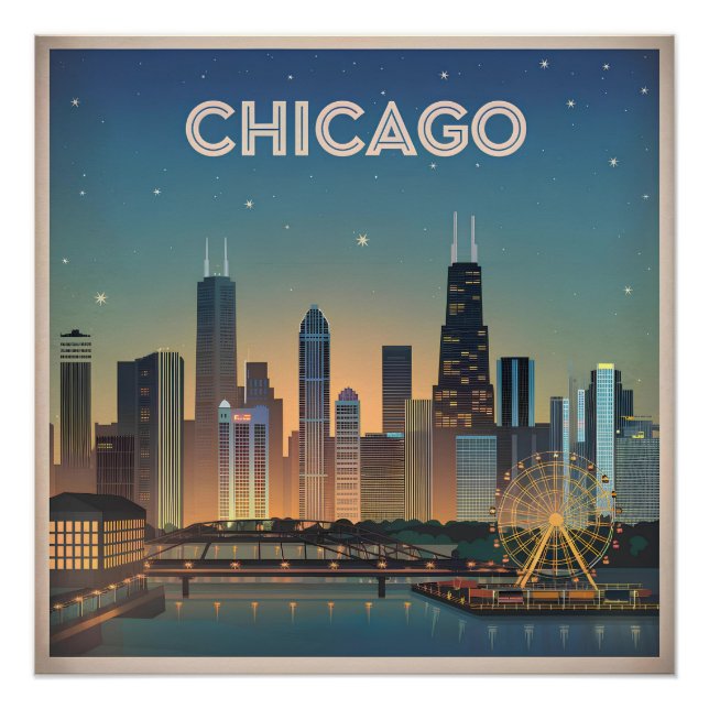 Póster Vendimia de Chicago USA (Anverso)