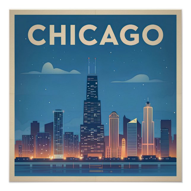 Póster Vendimia de Chicago USA (Anverso)