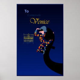 Póster Venecia, afiche de viajes del Carnaval