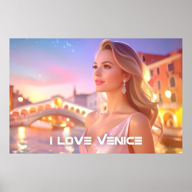PÓSTER VENECIA - AMO VENECIA - (Frente)