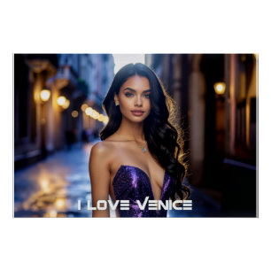 PÓSTER VENECIA - AMO VENECIA - ITALIA