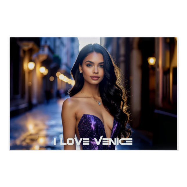 PÓSTER VENECIA - AMO VENECIA - ITALIA (Anverso)