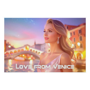 PÓSTER VENECIA - AMOR DESDE VENECIA -