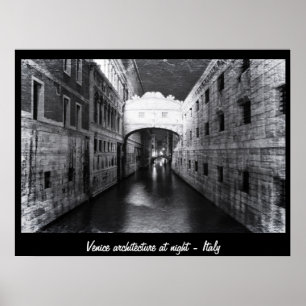 Póster Venecia - Arquitectura Nocturna No.1 (Póster)