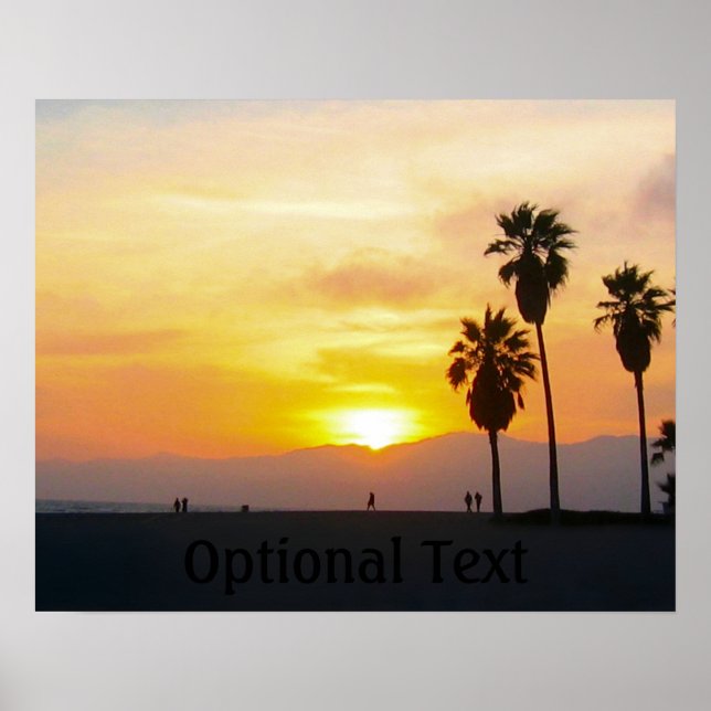 Póster Venecia Beach California Sunset Souvenir (Frente)