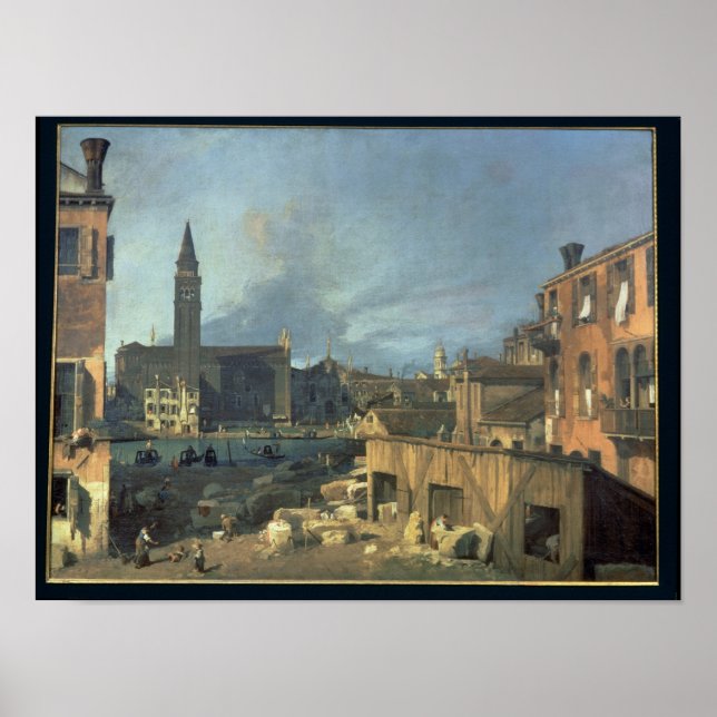 Póster Venecia: Campo San Vidal y Santa María Carita (Frente)