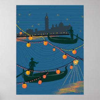Póster Venecia de Noche
