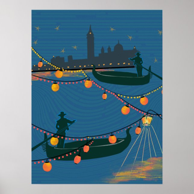 Póster Venecia de Noche (Frente)
