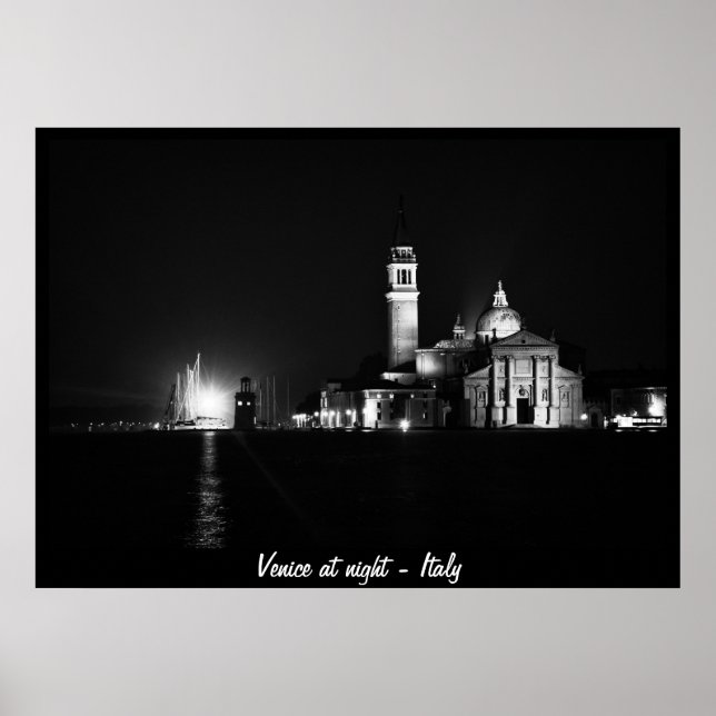 Póster Venecia de noche, Italia Nº 1 (Poster) (Frente)
