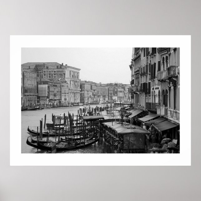 Póster Venecia en B&W (Frente)