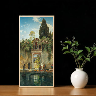 Póster Venecia, en la puerta del monasterio de San Lazzar