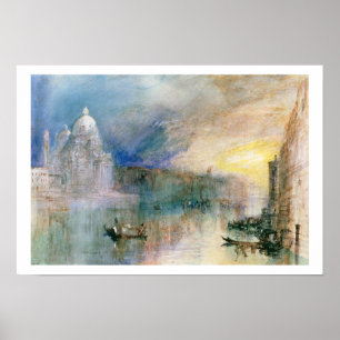 Póster Venecia: Gran Canal con Santa Maria della Salute