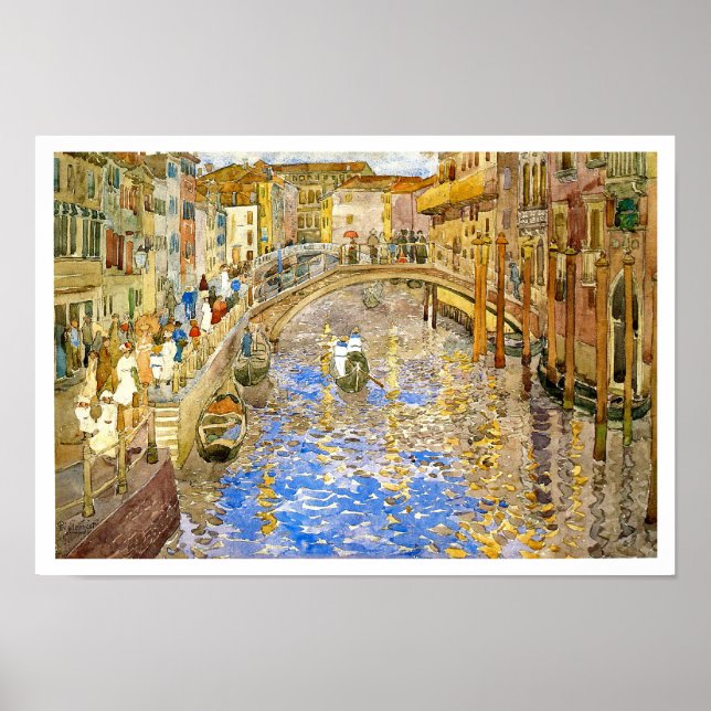 Póster Venecia, Italia: El Gran Canal de Prendergast (Frente)