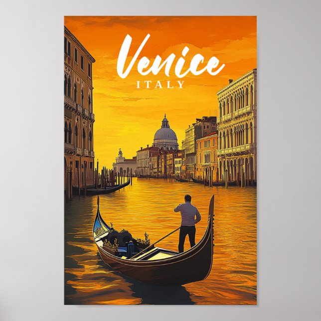 Póster Venecia Italia Famoso lugar de viaje (Frente)