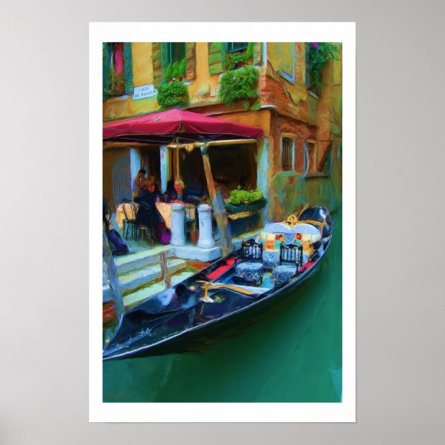 Póster Venecia Italia Gondola Poster (Frente)