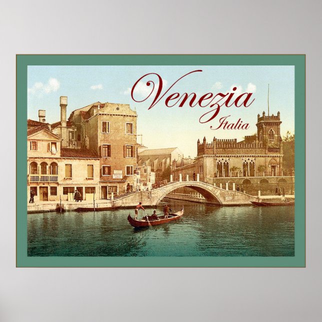 Póster Venecia ~ Italia ~ Poster de Viajes de época (Frente)