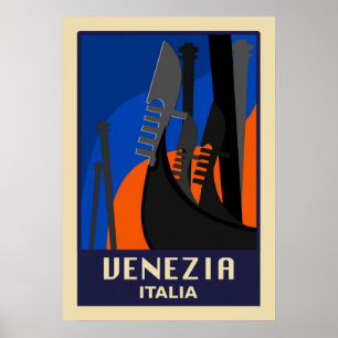 Póster Venecia, Italia Poster de Viajes Vintage