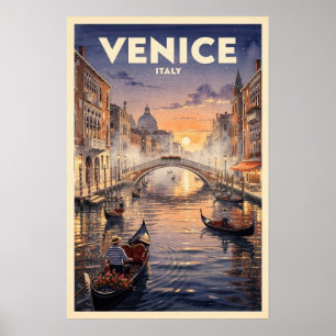 Póster Venecia Italia Viajes Antiguos
