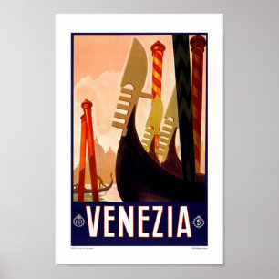 Póster Venecia Italia Viajes de época