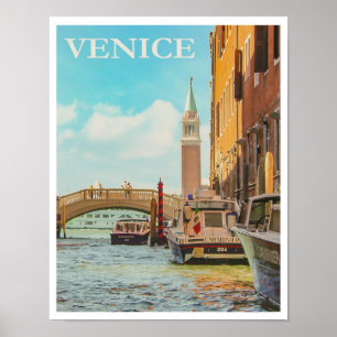 Póster Venecia Italia Viajes de época