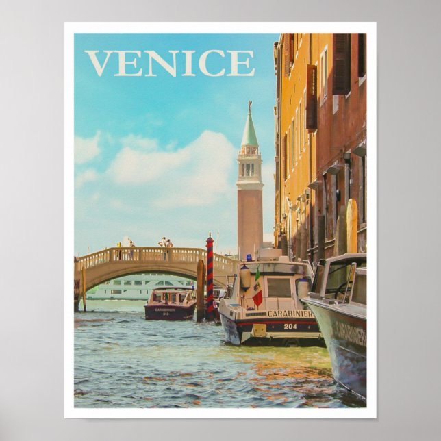 Póster Venecia Italia Viajes de época (Frente)