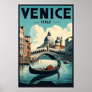 Póster Venecia Italia Viajes de época