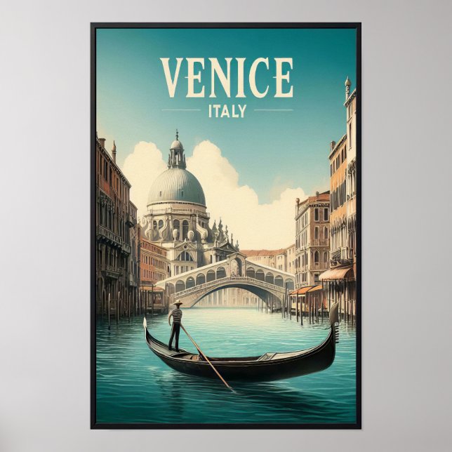 Póster Venecia Italia Viajes de época (Frente)