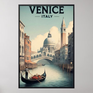 Póster Venecia Italia Viajes de época