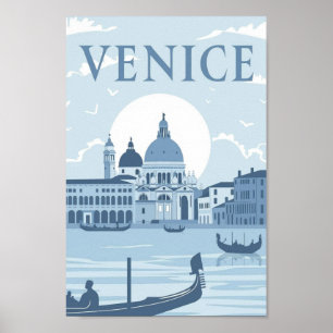 Póster Venecia Italia Vintage Famoso lugar de viaje