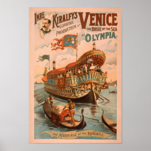 Póster Venecia, novia del mar en las góndolas de Olympia