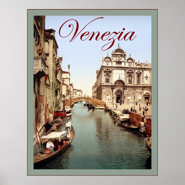 Póster Venecia ~ Poster de Viajes de época (Frente)