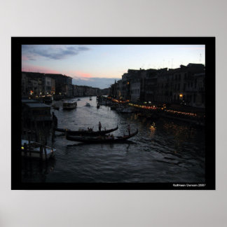 Póster Venecia Sunset con Gondalas