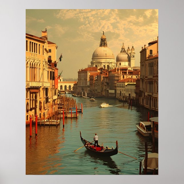Póster Venecia vintage: Un eterno (Frente)