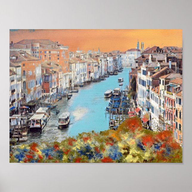 Póster VENECIA - Vista de CANAL GRANDE (Frente)