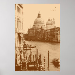 Póster Venecia y el Gran Canal de Taupe