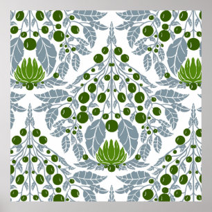 Póster Venerable floral de estilo Art Nouveau