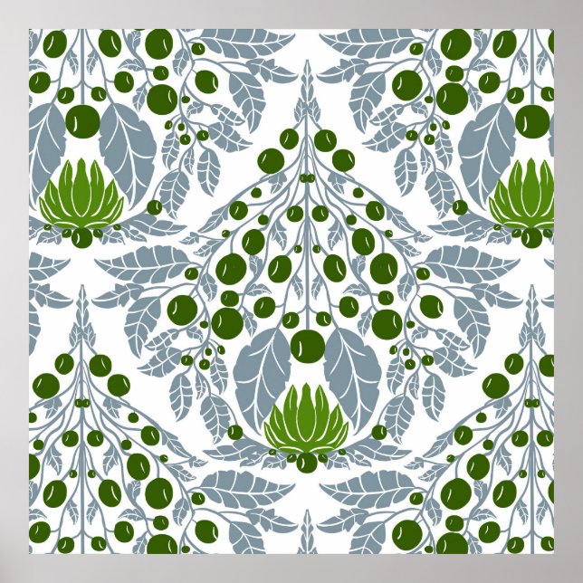 Póster Venerable floral de estilo Art Nouveau (Frente)