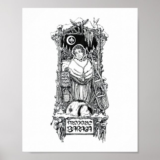 Póster Venerable Frederic Irenaeus Baraga (Frente)